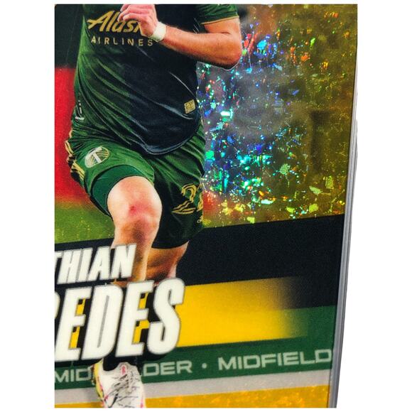 2022 Topps Chrome MLS Gold Mini-Diamond Refractor 97 Cristhian Paredes /50 PSA10 - Picture 6 of 8